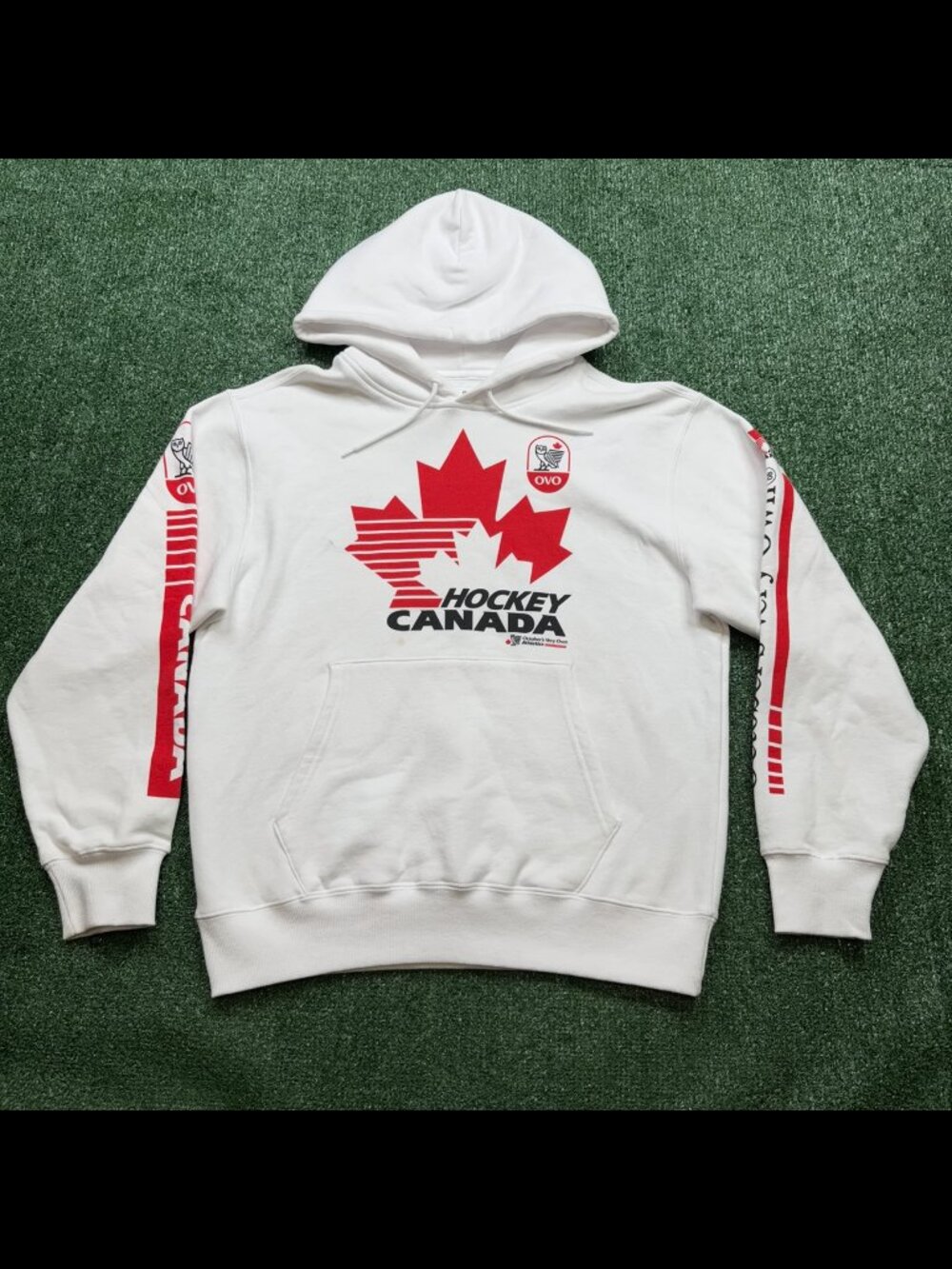 October's Very Own x Canada Hockey Team Hoodie Mens Size M White